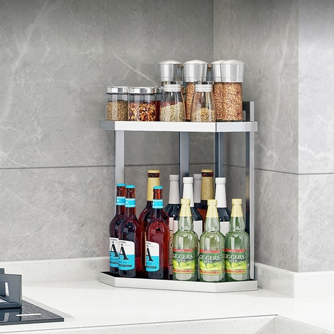 Kệ gia vị inox 304 cao cấp dạng góc GV01