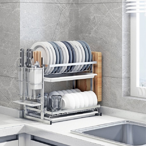 Kệ bát đa năng inox 304 cao cấp KC02