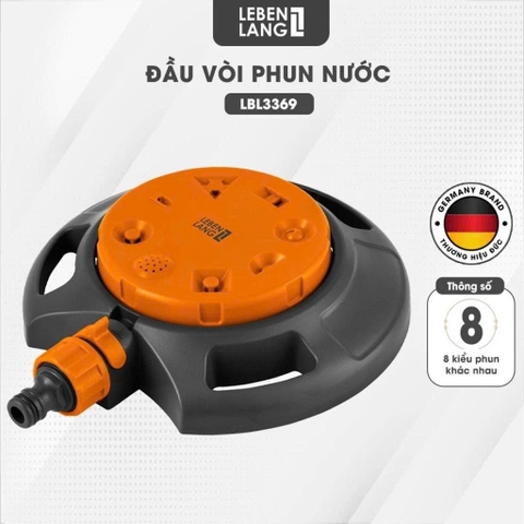 Đầu Vòi Tưới Cây Lebenlang LBL3369 – 8 Kiểu Phun Linh Hoạt Cho Vườn Nhà