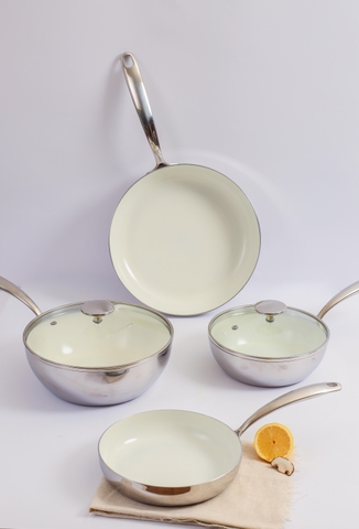 Chảo Inox Phủ Chống Dính Ceramic Kaiyo – Bắt Từ Nhanh, Dễ Dùng, An Toàn