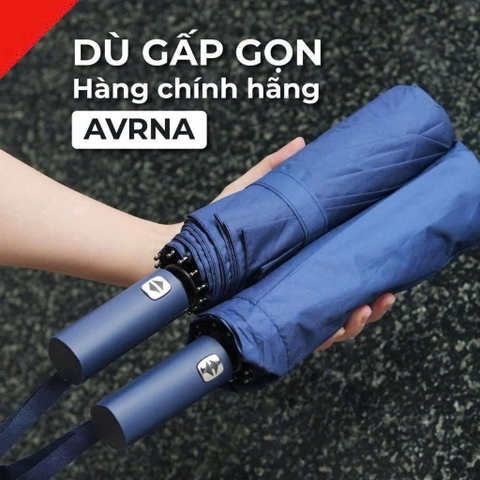 Dù Gấp Gọn Tự Động 24 Nan AVRNA – Vải 2 Lớp Dày, Chống UV 99%