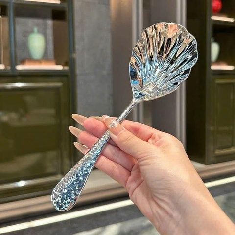 Muôi Muỗng Vỏ Sò Inox 304 RK220 – Tinh Xảo, Sang Trọng, Dùng Bàn Ăn & Bếp