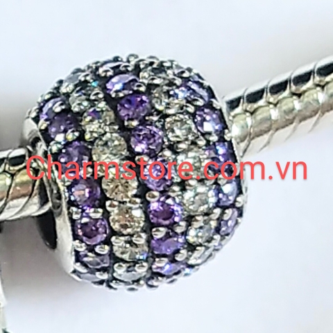 CHARM TRÒN SỌC ĐÁ TÍM SỌC ĐÁ TRẮNG