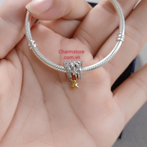 CHARM LƯỢN SÓNG TREO SAO VÀNG NHỎ