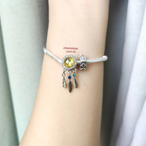 VÒNG CHARM DREAMCATCHER ĐÁ VÀNG