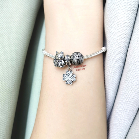 VÒNG CHARM MỆNH KIM CHIÊU TÀI. MAY MẮN, ĐÁ TRẮNG