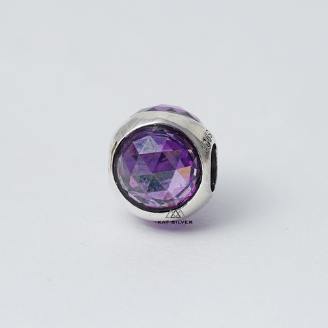CHARM TRÒN 3 MẶT ĐÁ TÍM