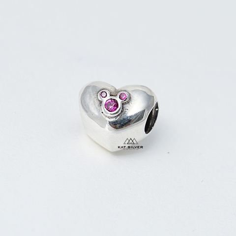 CHARM TRÁI TIM MICKEY HỒNG SEN