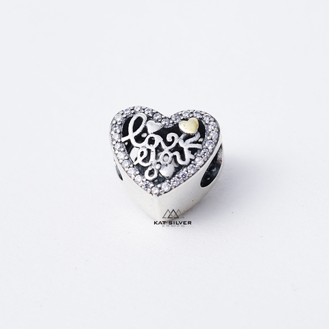 CHARM TIM LOVE YOU NHÂN TIM XI VÀNG