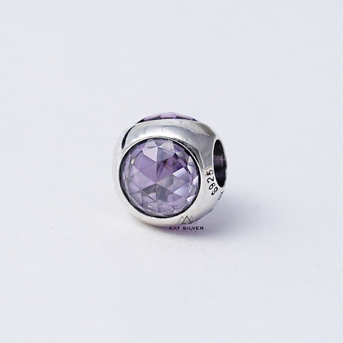 CHARM TRÒN 3 MẶT ĐÁ TÍM