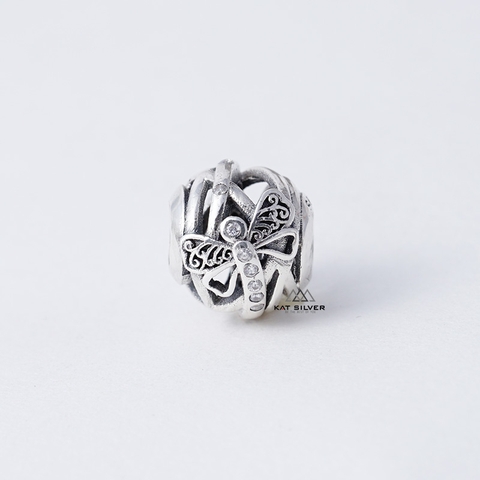 CHARM TRÒN CHUỒN CHUỒN ĐÍNH ĐÁ TRẮNG