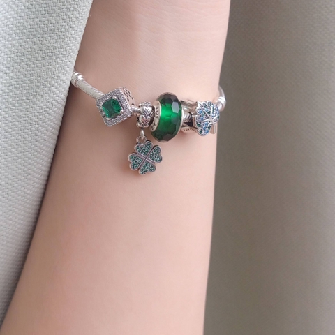 VÒNG MỆNH MỘC MAY MẮN ĐÁ XANH LÁ