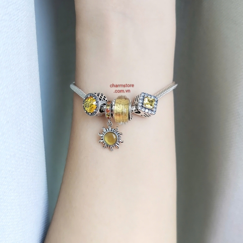 BỘ CHARM MẶT TRỜI ĐÁ VÀNG