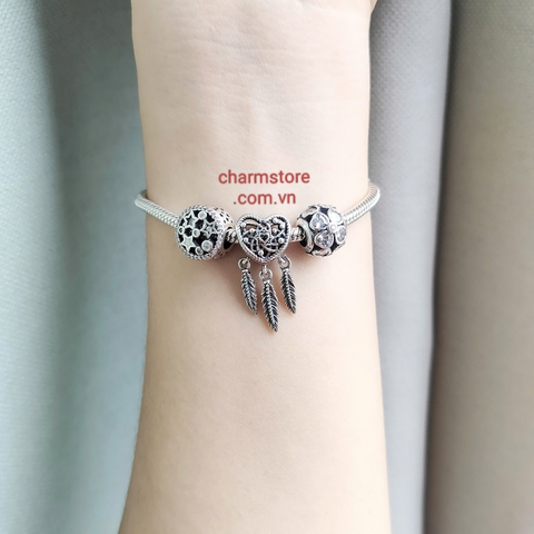 VÒNG TAY DREAMCATCHER MIX CỎ SAO MM