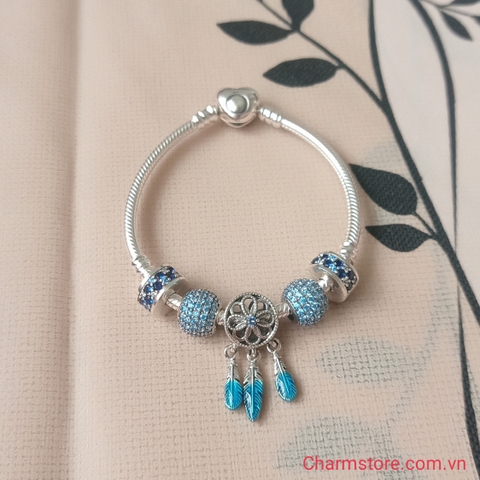 VÒNG CHARM MỆNH THỦY - ƯỚC MƠ - ĐÁ XANH LƠ