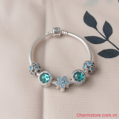 VÒNG CHARM HOA XUÂN XANH LƠ