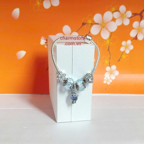 VÒNG CHARM TREO CẦU TUYẾT - GLASS XANH BĂNG