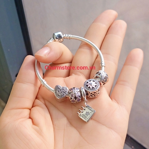 VÒNG TAY MAY MẮN MIX RADIANT HOA SEN HỒNG