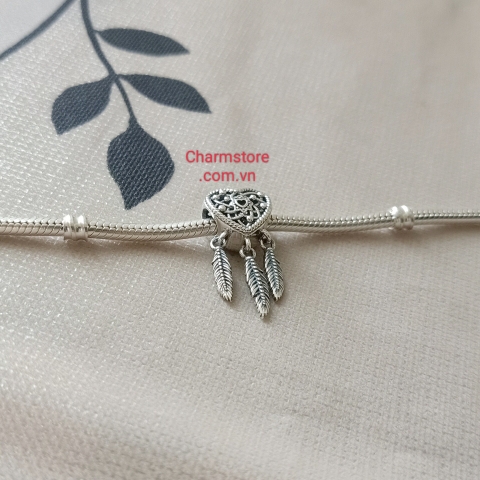 CHARM TIM DREAMCATCHER TRẮNG