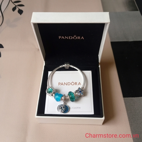 VÒNG CHARM.NGÔI SAO MAY MẮN ĐÁ XANH