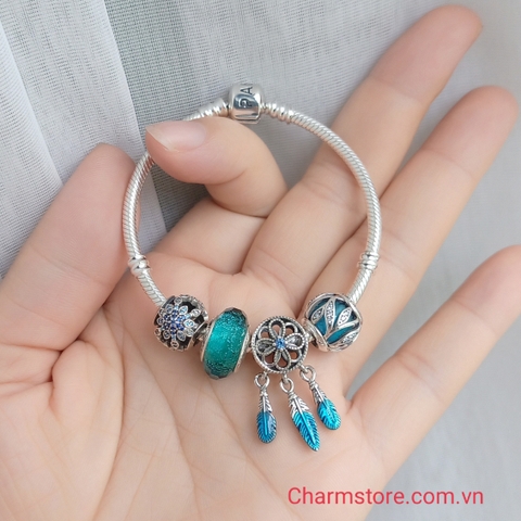 VÒNG CHARM HOA TUYẾT - DREAM ĐÁ XANH