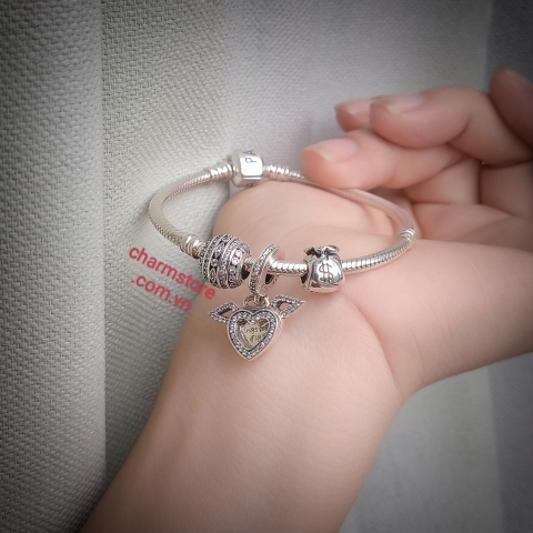 VÒNG CHARM TÌNH YÊU - TÀI LỘC ĐÁ TRẮNG