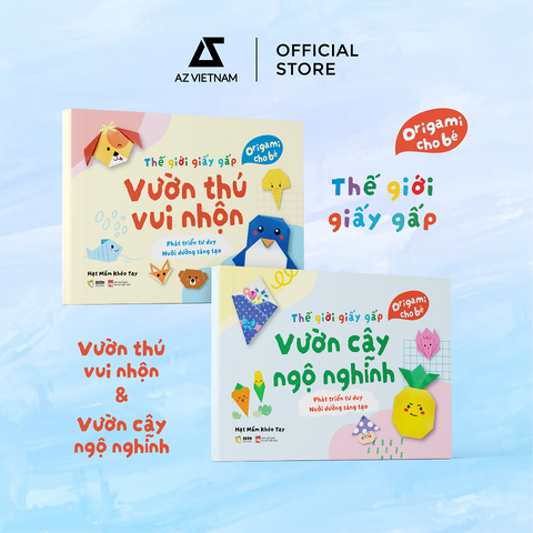 Sách - Combo 2 Cuốn: Thế Giới Giấy Gấp (Vườn Cây Ngộ Nghĩnh + Vườn Thú Vui Nhộn)