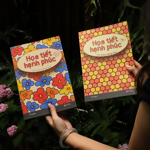 Sách - Họa Tiết Hạnh Phúc - Tô Màu Sáng Tạo (Combo 2 Tập)