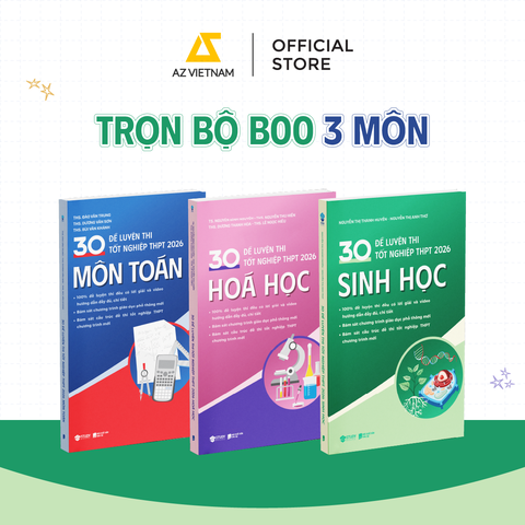 Sách - Bộ Đề Luyện Thi Tốt Nghiệp THPT 2026 (Trọn Bộ B00 3 Môn: Toán - Hóa - Sinh)