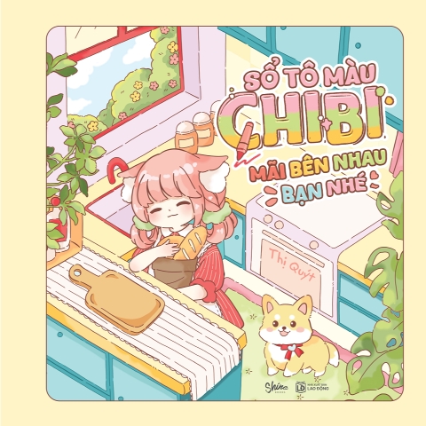 Sách - Sổ Tô Màu Chibi Mãi Bên Nhau Bạn Nhé