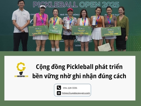 Cộng đồng Pickleball phát triển bền vững nhờ ghi nhận đúng cách