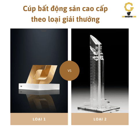 Cúp bất động sản cao cấp theo loại giải thưởng