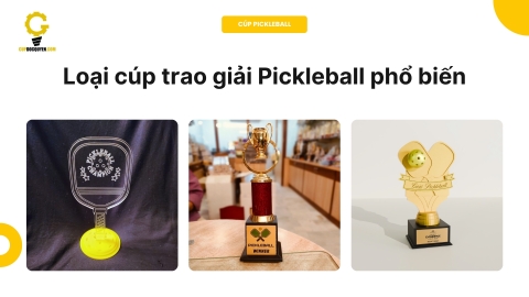 Cập nhật các loại cúp trao giải Pickleball phổ biến