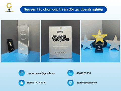 Nguyên tắc chọn cúp tri ân đối tác doanh nghiệp: tinh tế - sang - đúng chuẩn.