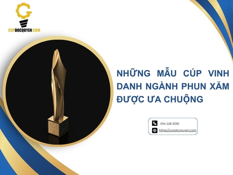 Những mẫu cúp vinh danh ngành phun xăm được ưa chuộng