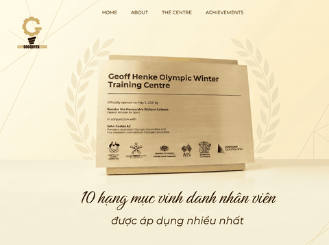 10 hạng mục vinh danh nhân viên được áp dụng nhiều nhất