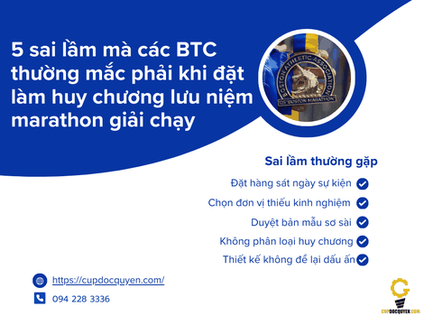 Những sai lầm BTC hay mắc phải khi đặt huy chương lưu niệm marathon giải chạy
