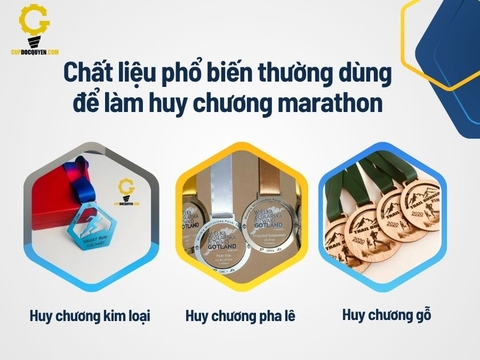 Những chất liệu làm huy chương trao giải marathon phổ biến nhất hiện nay