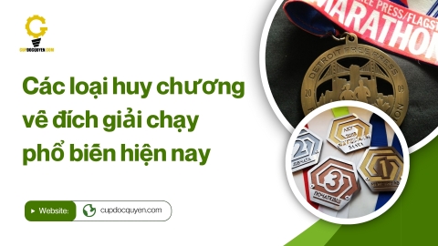 Các loại huy chương về đích giải chạy phổ biến hiện nay