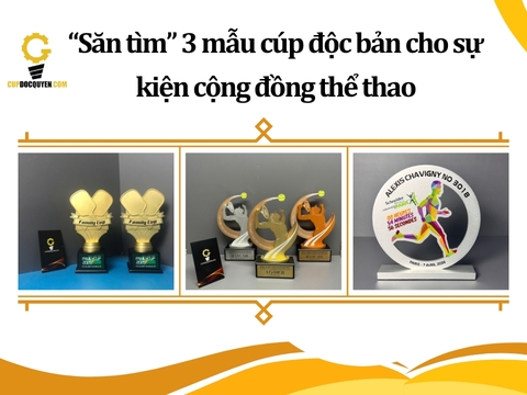 “Săn tìm” 3 mẫu cúp độc bản cho sự kiện cộng đồng thể thao