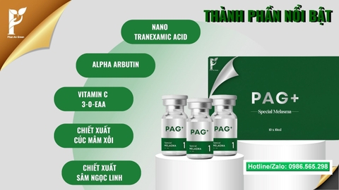 Hộp 10 lọ PAG+ (PAG1) Special Melasma tinh chất hút nám chuyên biệt Phan An Green Nine's Beauty Vũ trụ khỏe đẹp