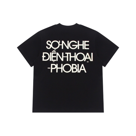 SONGHEDIENTHOAI-PHOBIA BLACK T-SHIRT