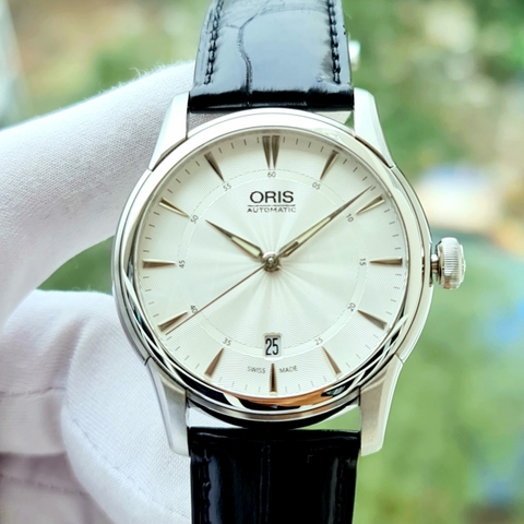 Đồng hồ Nam Oris Artelier Date White Leather 73376704051LS