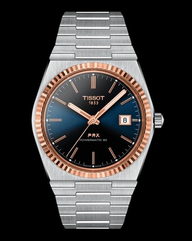 Đồng hồ Nam TISSOT PRX POWERMATIC 80 STEEL & 18K GOLD BEZEL T931.407.41.041.00