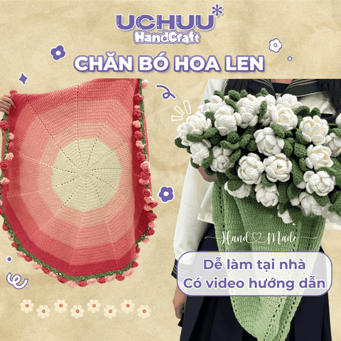 Chăn Bó Hoa Len
