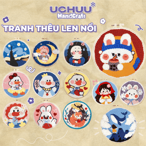 Tranh Thêu Len Nổi