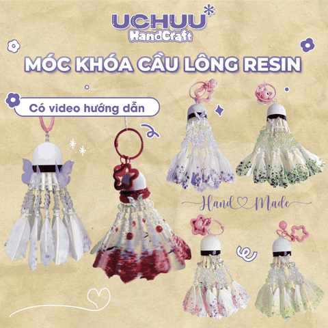 Móc Khoá Cầu Lông Resin