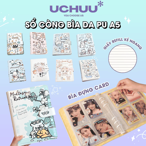 Sổ Còng Bìa Da PU