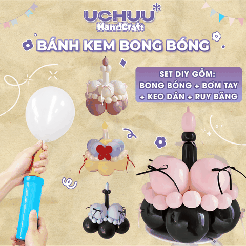 Bánh Kem Bong Bóng DIY