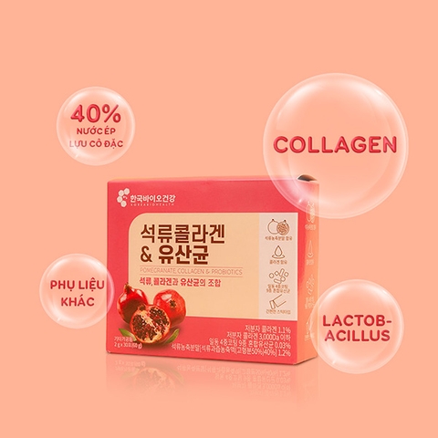 Bột Collagen Uống Lựu Đỏ Bio Cell Hàn Quốc